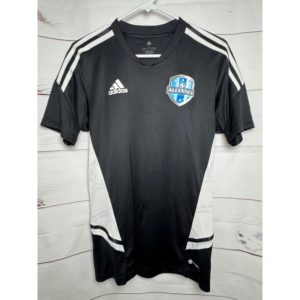 Adidas‎ Alliance Soccer Jersey - Black and White / Size Men's Small / SKU0082